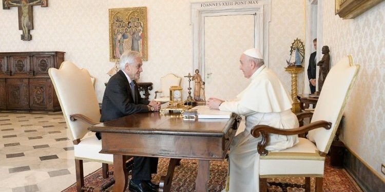 Pope Francis meets with Chilean president Sebastián Piñera